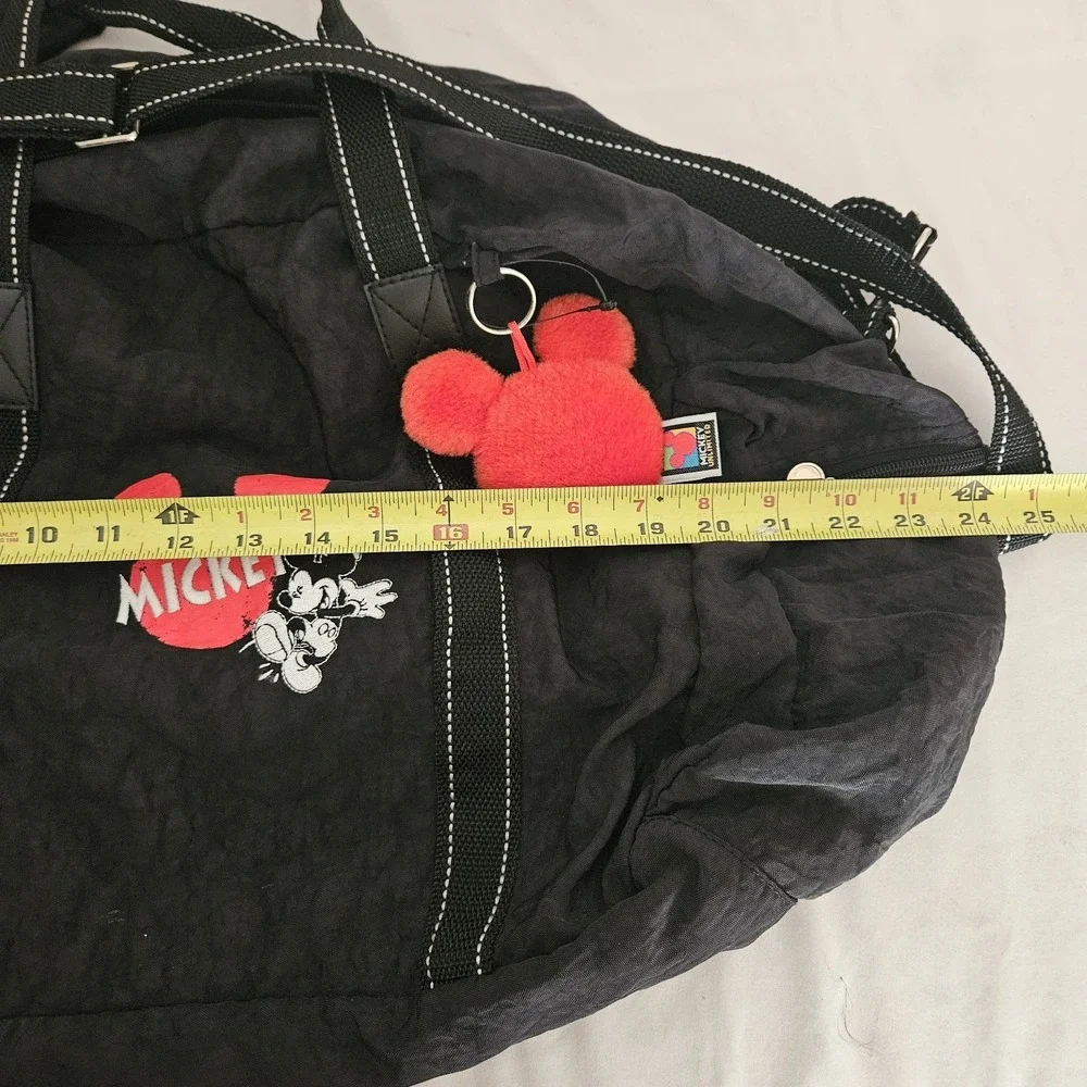 Disney Mickey Mouse Unlimited Vintage 90s Black Duffle Bag